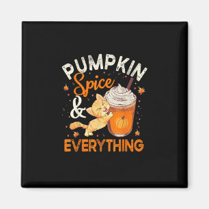 Pumpkin Spice Everything Shirt Cat Lover Cute Autu Magnet