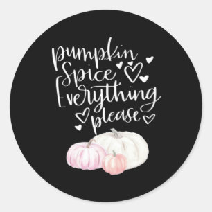 Pumpkin Spice Everything Sloth Halloween Classic Round Sticker