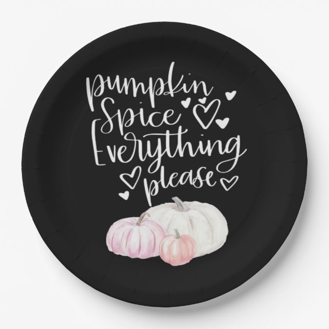 Pumpkin Spice Everything Sloth Halloween Paper Plate (Front)