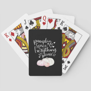 Pumpkin Spice Everything Sloth Halloween Playing Cards