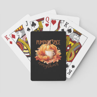 Pumpkin Spice Everything Word Art Playing Cards