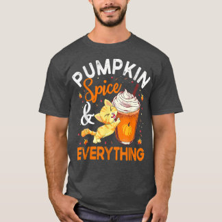 Pumpkin Spice EverythingCat Lover Cute Autumn Fall T-Shirt