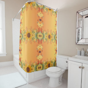 Pumpkin Spice Fall Autumn Harvest Thanksgiving  Shower Curtain