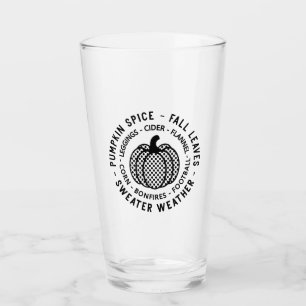 Pumpkin Spice - Fall Leaves - Sweater Weather Glass