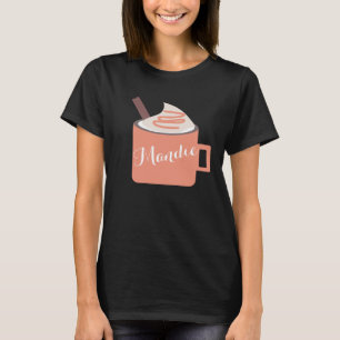 Pumpkin Spice Fall Mug Whip Cream Name T-Shirt