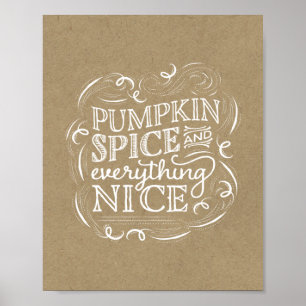 Pumpkin Spice Fall Thanksgiving Art Print