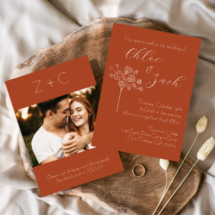 Pumpkin Spice Fall Wedding Invitation