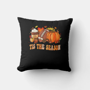 Pumpkin Spice Football Tis The Season Cushion