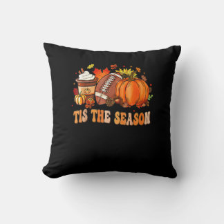 Pumpkin Spice Football Tis The Season Cushion