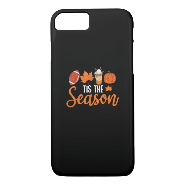 Pumpkin Spice Football Tis The Season Fall Thanksg Case-Mate iPhone Case (Back)
