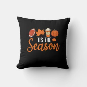 Pumpkin Spice Football Tis The Season Fall Thanksg Cushion