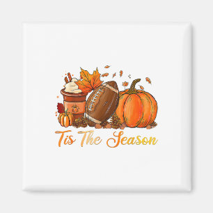 Pumpkin Spice Football Tis The Season Fall Thanksg Magnet