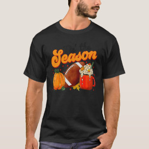 Pumpkin Spice Football Tis The Season Fall Thanksg T-Shirt
