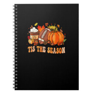 Pumpkin Spice Football Tis The Season Notebook