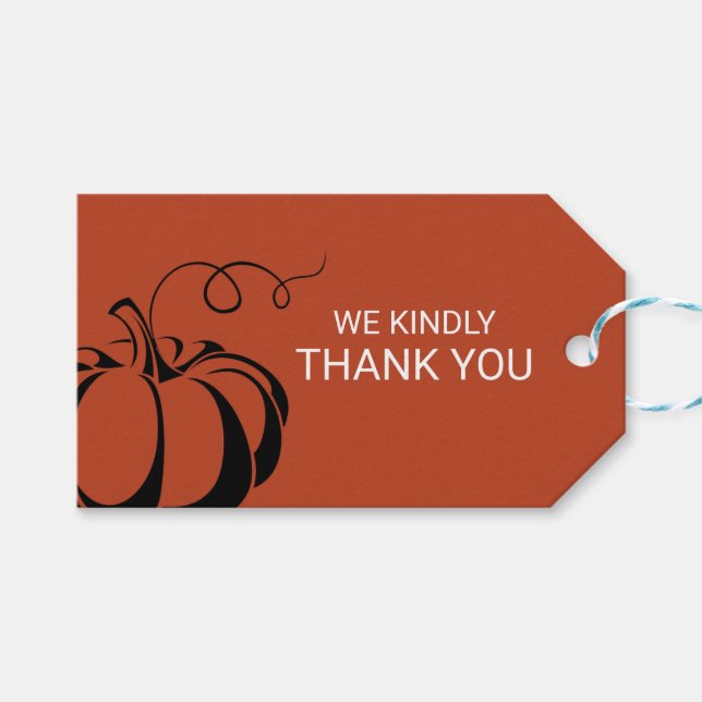 Pumpkin Spice Gift Tags (Front (Horizontal))
