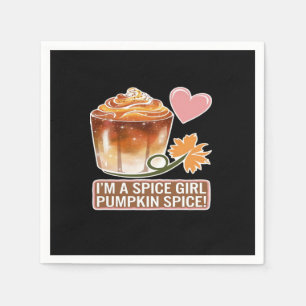 Pumpkin Spice Girl Fall Latte Sticker Napkin