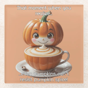 Pumpkin Spice Glass Coaster