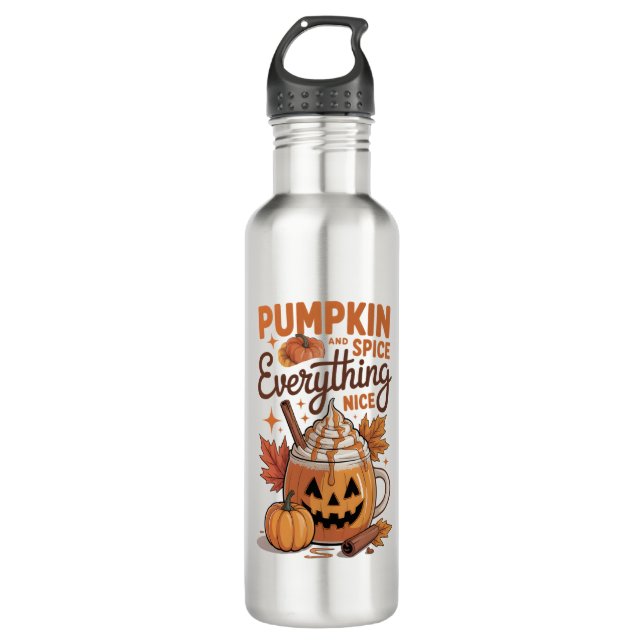 Pumpkin Spice Halloween 710 Ml Water Bottle (Front)