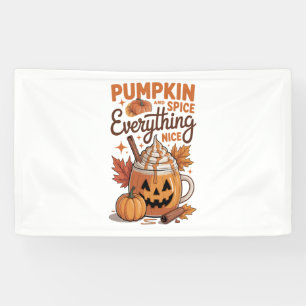 Pumpkin Spice Halloween Banner