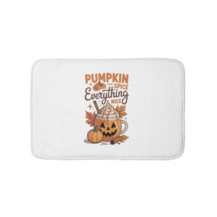 Pumpkin Spice Halloween Bath Mat