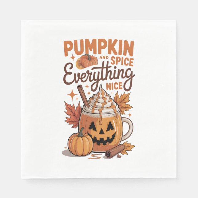 Pumpkin Spice Halloween Napkin (Front)