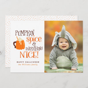 Pumpkin Spice Halloween Photo Cards