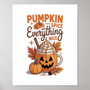 Pumpkin Spice Halloween Poster