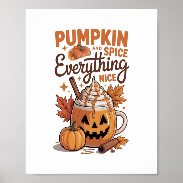Pumpkin Spice Halloween Poster (Front)