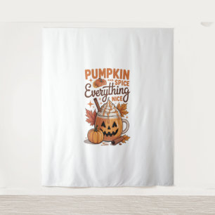 Pumpkin Spice Halloween Tapestry