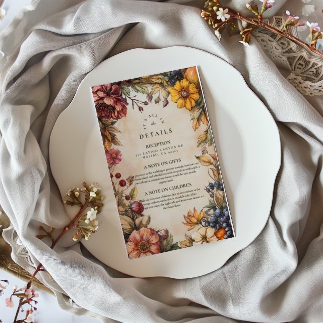 Pumpkin Spice Harvest Wedding Enclosure Card (Creator Uploaded)