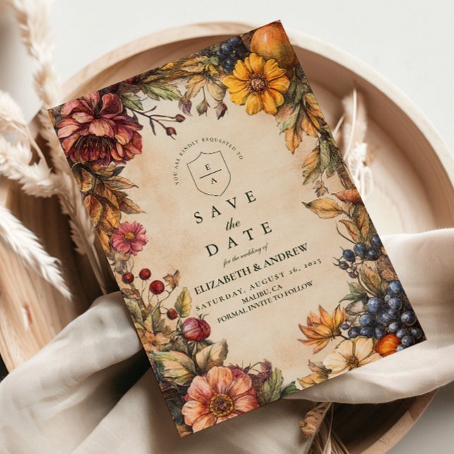 Pumpkin Spice Harvest Wedding Save The Date (Creator Uploaded)