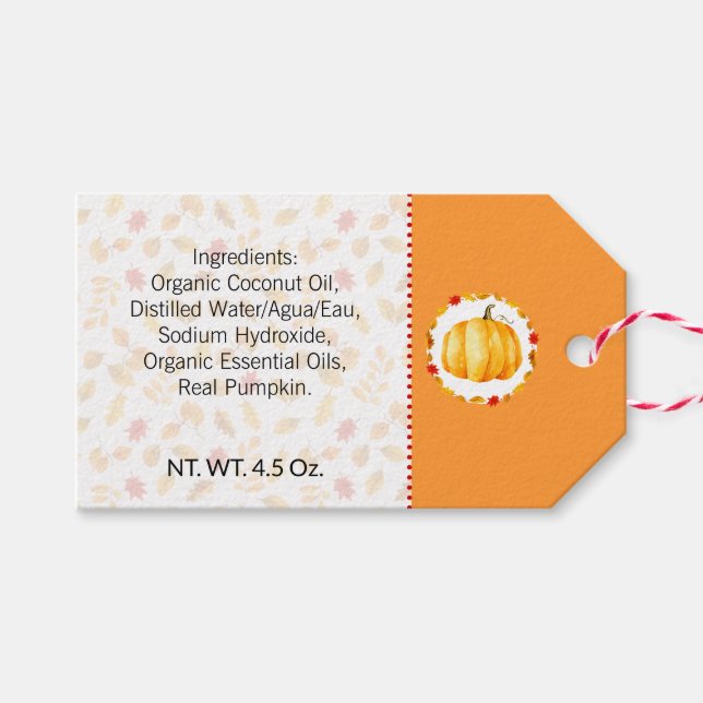 #Pumpkin Spice #Homemade Bath & Body Label | Tag (Front (Horizontal))
