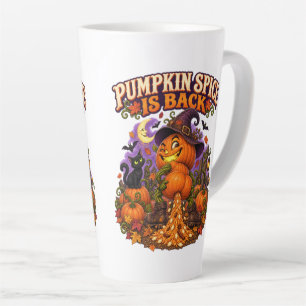 Pumpkin Spice Is Back Funny Pooping Pumpkin Latte Mug