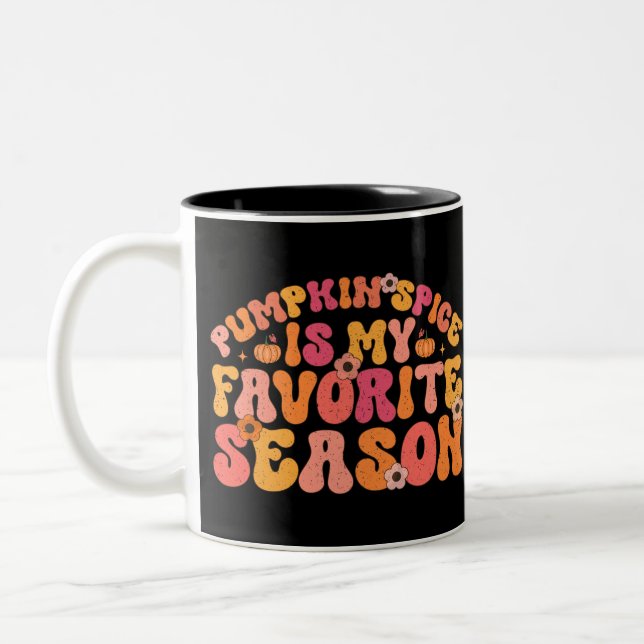 Pumpkin Spice is My Favourite Season Two-Tone Coffee Mug (Left)