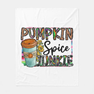 Pumpkin Spice Junkie Fleece Blanket