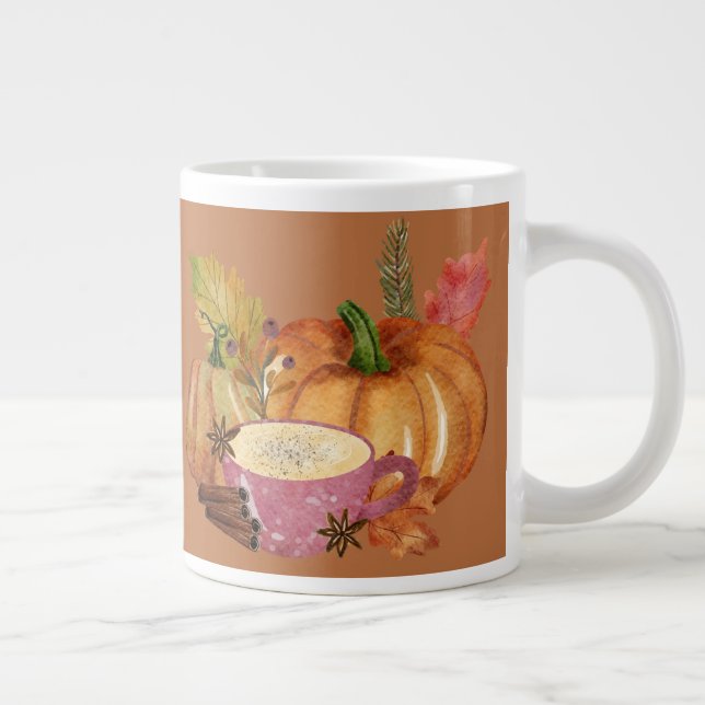 Pumpkin Spice  Large Coffee Mug (Right)