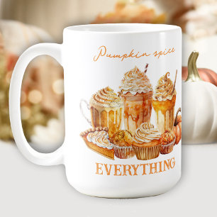 Pumpkin Spice Large Coffee Mug Text Name