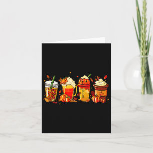 Pumpkin Spice Latte Autumn Fall Thanksgiving Hallo Card