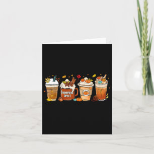 Pumpkin Spice Latte Autumn Fall Thanksgiving Hallo Card