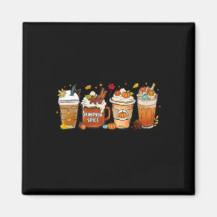 Pumpkin Spice Latte Autumn Fall Thanksgiving Hallo Magnet