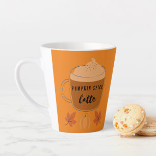 Pumpkin Spice Latte Autumn Leaves and Pumpkin Latte Mug