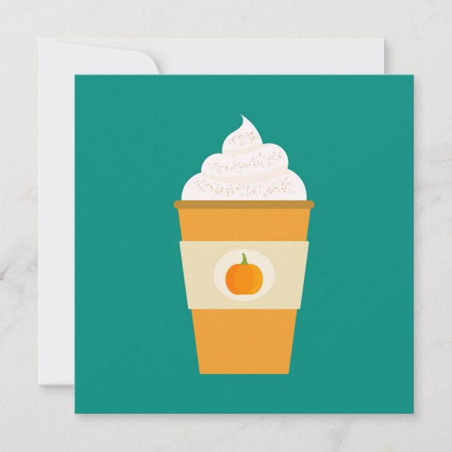 Pumpkin spice latte coffee fall party Invitation (Front)