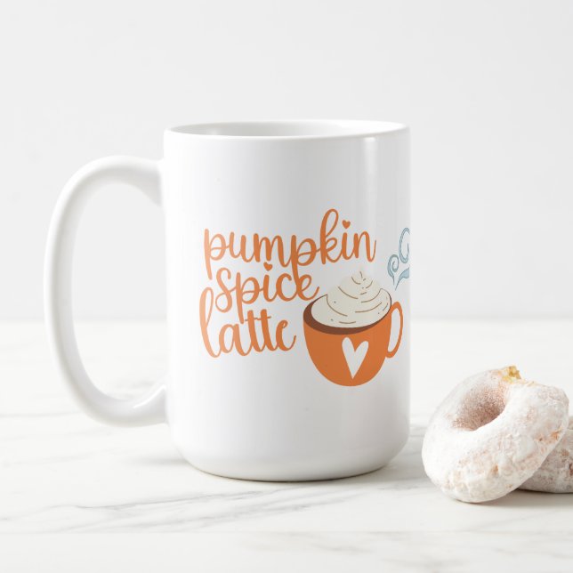Pumpkin Spice Latte Coffee Mug (With Donut)