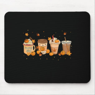 Pumpkin Spice Latte Coffee Thanksgiving Fall Seaso Mouse Pad