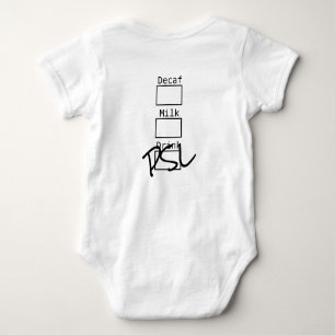 Pumpkin Spice Latte Costume Baby Bodysuit