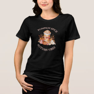Pumpkin Spice Latte Cosy Autumn Fall pumpkin Seaso Tri-Blend Shirt