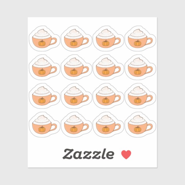 Pumpkin Spice Latte Cups Thanksgiving Cosy Autumn  (Sheet)
