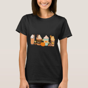 Pumpkin Spice Latte Drinks Fall Coffee Lattes T-Shirt