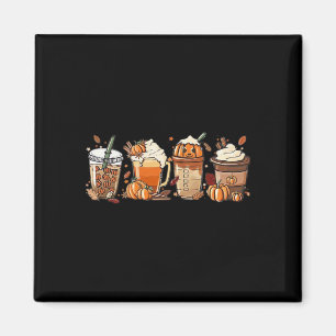 Pumpkin Spice Latte Fall Coffee, Autumn Thanksgivi Magnet