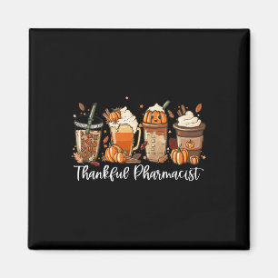 Pumpkin Spice Latte Fall Coffee Lover Thankful Pha Magnet